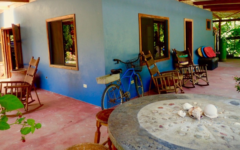 Playa Zancudo real estate, exotic hardwood home Costa Rica, 3 bedroom home Zancudo, surf property Costa Rica, Pavones real estate, Pilon surfing property, investment property Costa Rica, jungle sanctuary, edible landscape home, concrete block home Zancudo.