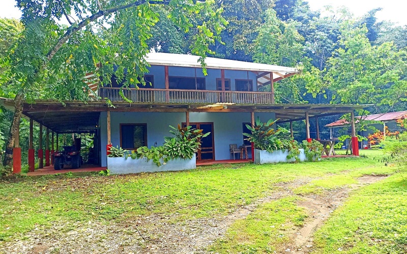 Playa Zancudo real estate, exotic hardwood home Costa Rica, 3 bedroom home Zancudo, surf property Costa Rica, Pavones real estate, Pilon surfing property, investment property Costa Rica, jungle sanctuary, edible landscape home, concrete block home Zancudo.