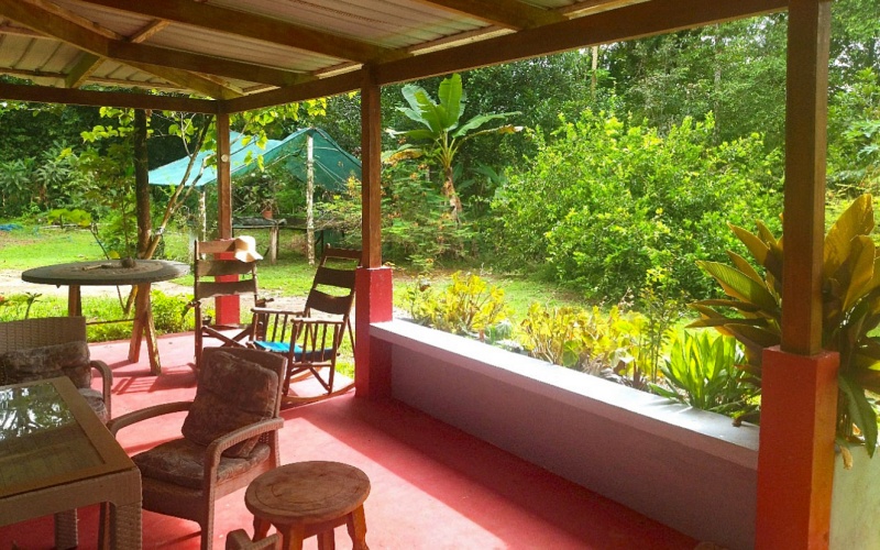 Playa Zancudo real estate, exotic hardwood home Costa Rica, 3 bedroom home Zancudo, surf property Costa Rica, Pavones real estate, Pilon surfing property, investment property Costa Rica, jungle sanctuary, edible landscape home, concrete block home Zancudo.