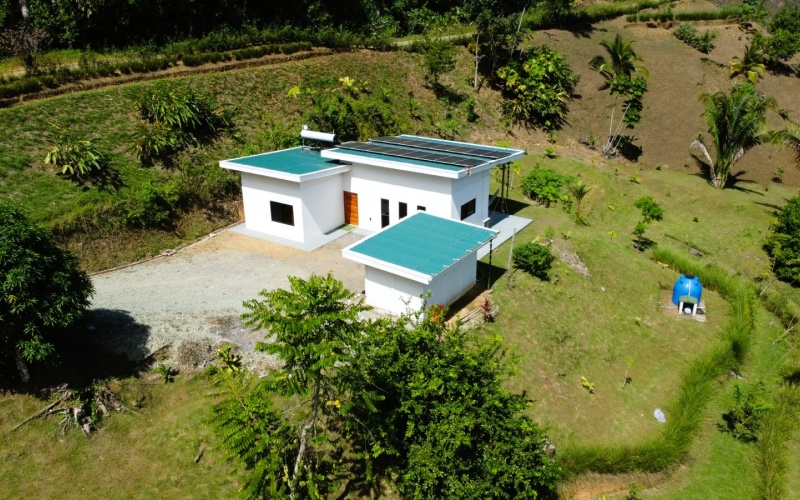 Pavones real estate, Altamira homes for sale, Costa Rica solar powered home, brand new house Pavones, Golfo Dulce property, 2 bedroom house Pavones, off grid capable home Costa Rica.