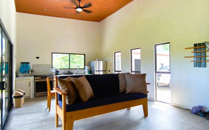 Pavones real estate, Altamira homes for sale, Costa Rica solar powered home, brand new house Pavones, Golfo Dulce property, 2 bedroom house Pavones, off grid capable home Costa Rica.