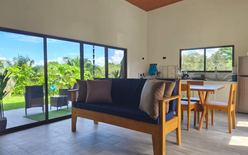 Pavones real estate, Altamira homes for sale, Costa Rica solar powered home, brand new house Pavones, Golfo Dulce property, 2 bedroom house Pavones, off grid capable home Costa Rica.