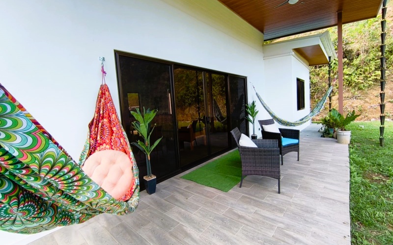 Pavones real estate, Altamira homes for sale, Costa Rica solar powered home, brand new house Pavones, Golfo Dulce property, 2 bedroom house Pavones, off grid capable home Costa Rica.