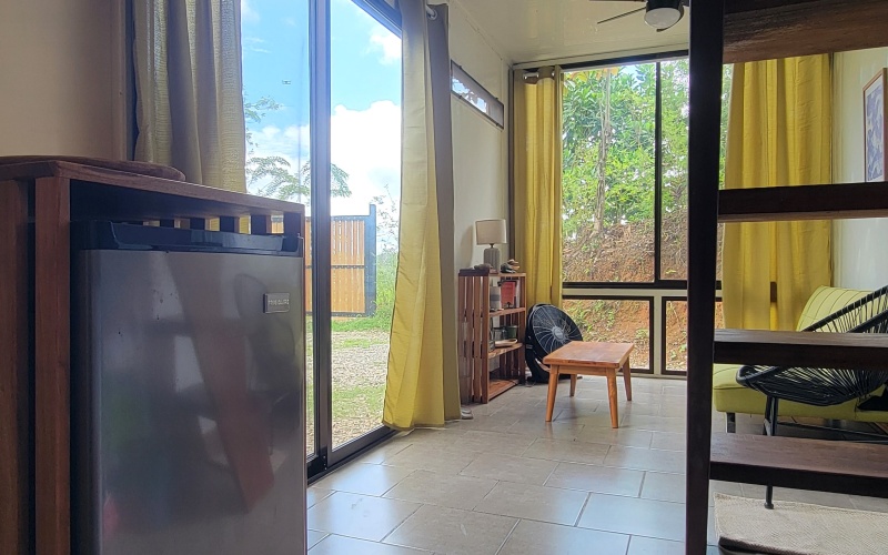 Mini fridge in the kitchen
