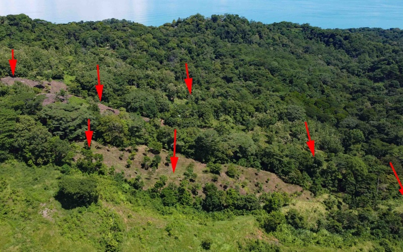 Pavones Costa Rica real estate, ocean view land Pavones, 26 acres Pavones, La Hierba property for sale, riverfront land Costa Rica, ocean view acreage Pavones, Costa Rica development land, waterfall property Pavones