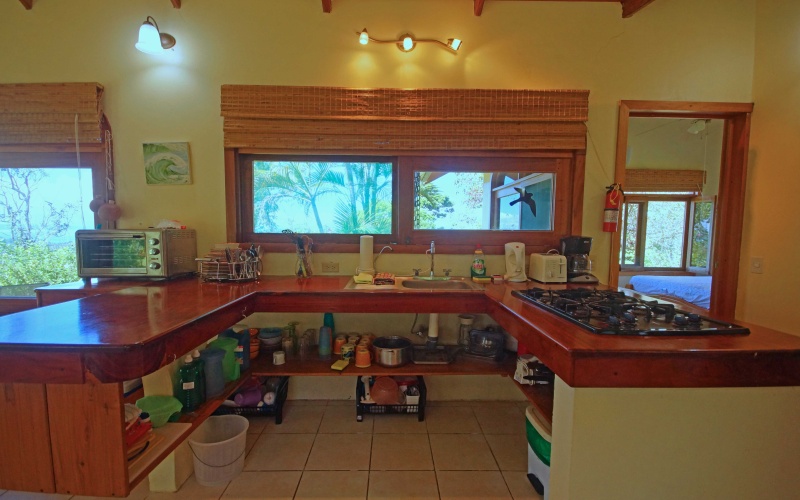 Kitchen with Grenadillo Wood in Pavones Costa Rica