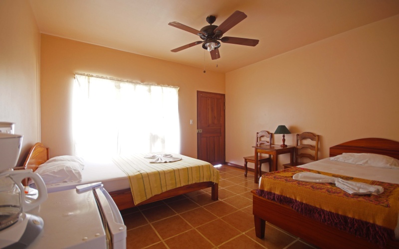 A room inside a small 6 room hotel for sale in central Pavones Costa Rica