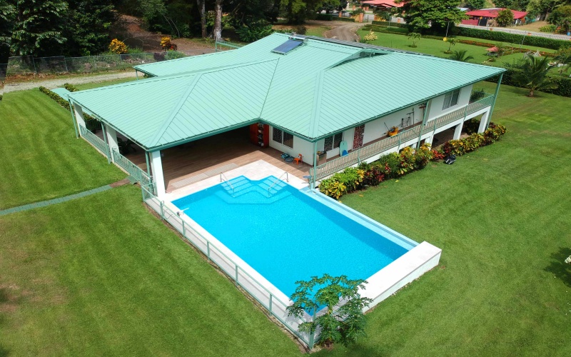 A 1 hectare property with a new modern solar home for sale in Golfito Costa Rica